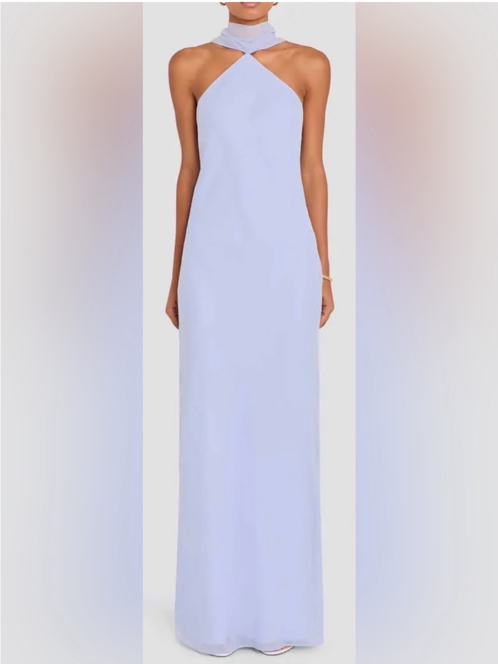 Amanda Uprichard Light Lavender Halter Maxi Dress